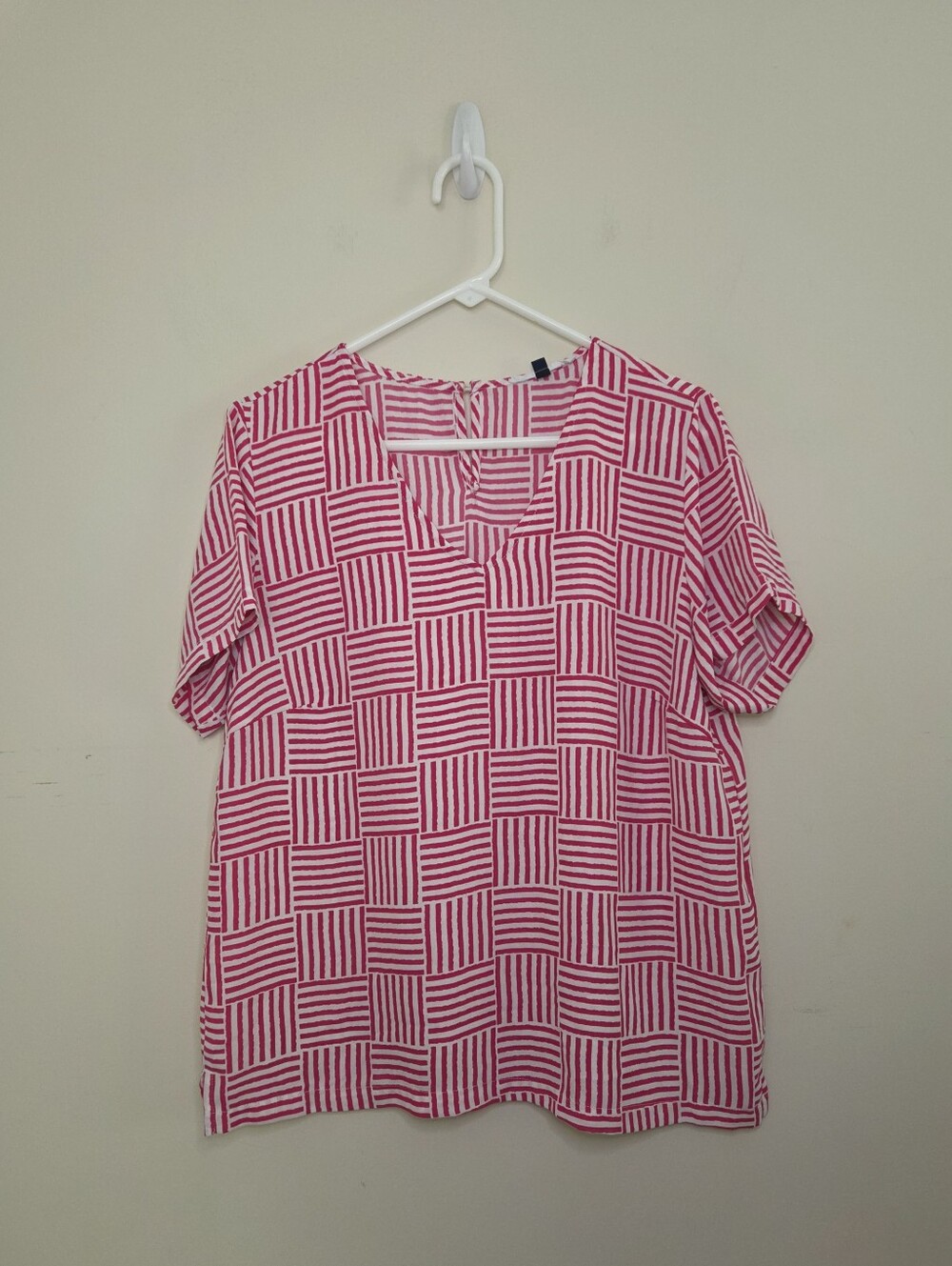 Women's Michelle Mcdowell Pink Print Top Sz Large